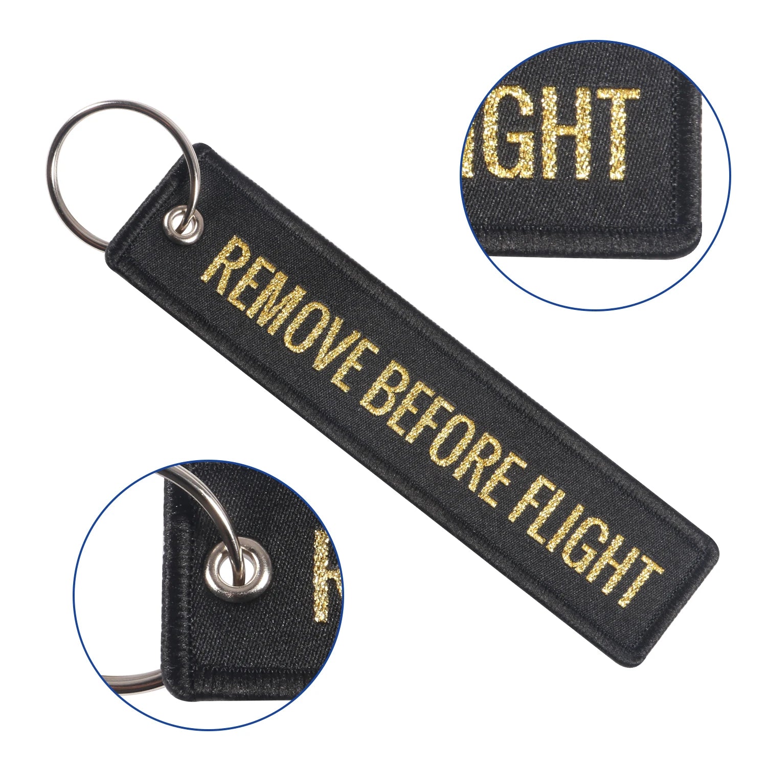Pilot Keychain Set — Premium Black & Gold Aviation Gift 5 PCS Pack