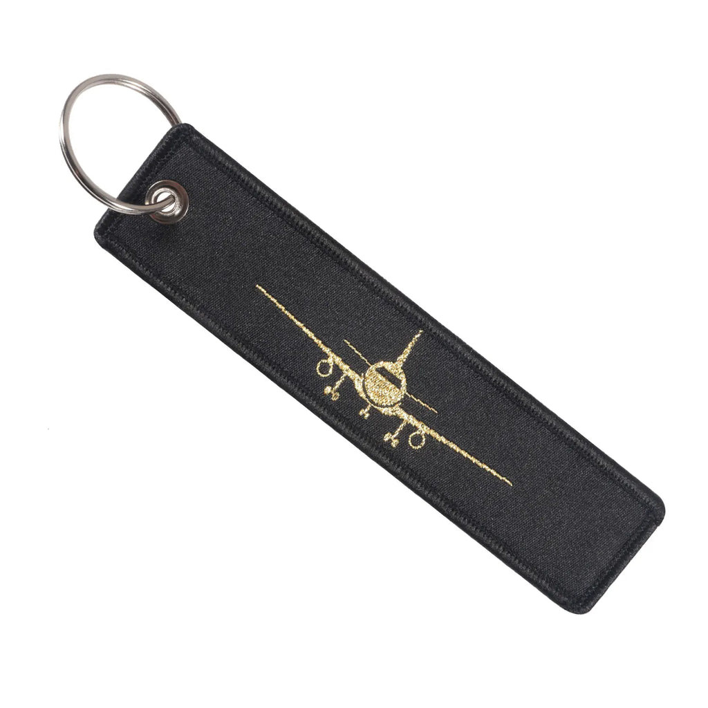 Pilot Keychain Set — Premium Black & Gold Aviation Gift 5 PCS Pack
