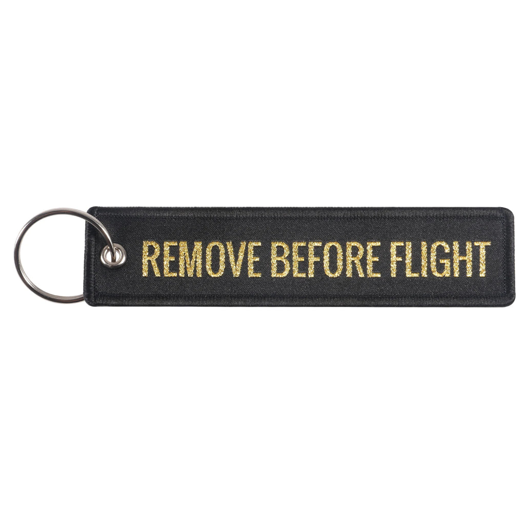 Pilot Keychain Set — Premium Black & Gold Aviation Gift 5 PCS Pack
