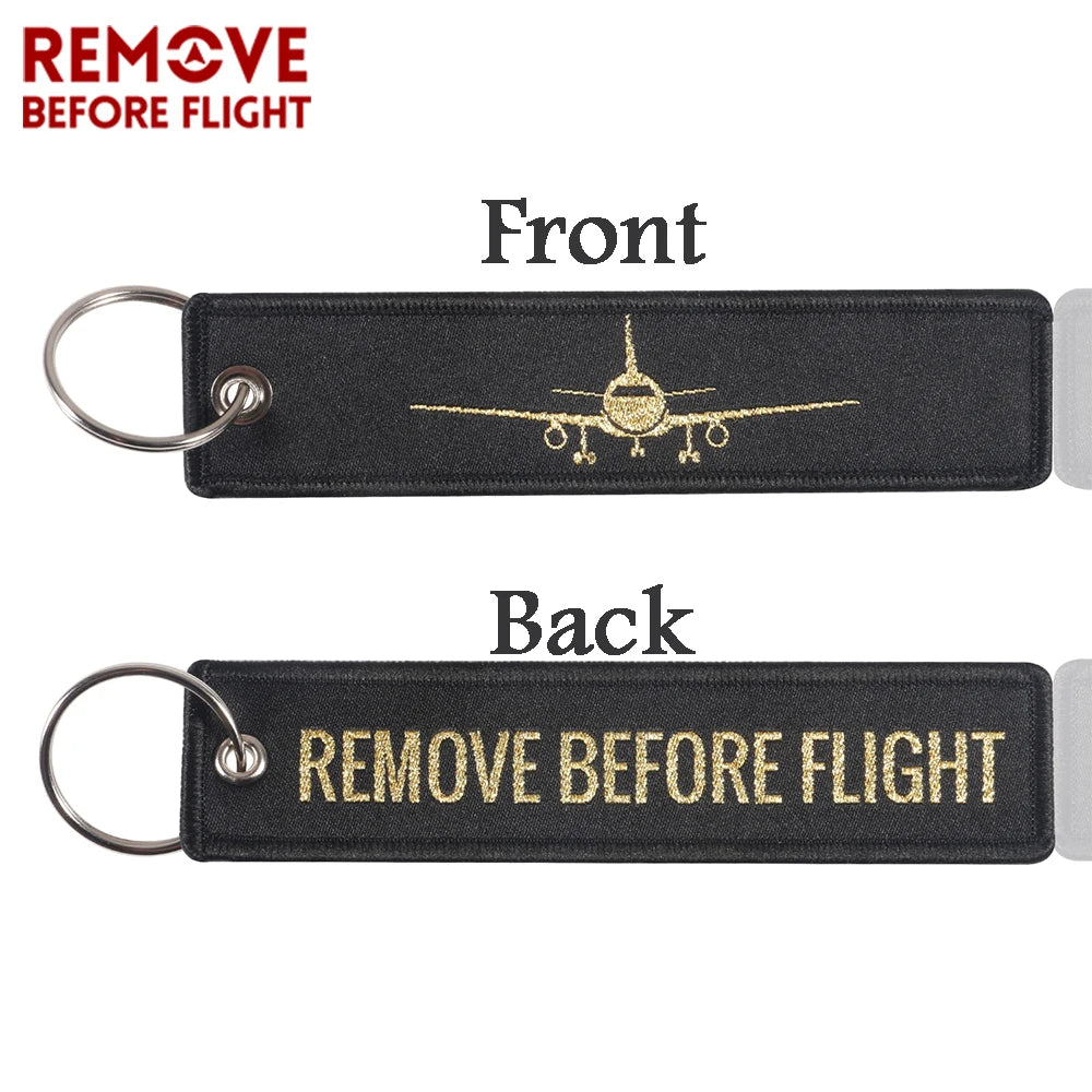 Pilot Keychain Set — Premium Black & Gold Aviation Gift 5 PCS Pack