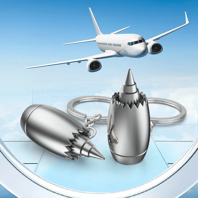 Mini Jet Engine Keychain — Aviation Gift for Pilots & Enthusiasts